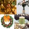 Burlap Wired Ribbon Rolls, Wrapping Burlap Ribbon Natural Orange Brown Olive Green Jute, for Christmas Crafts Decoration Wedding Floral Bows Trims Craft 13.2 Yards 2.4 Inch